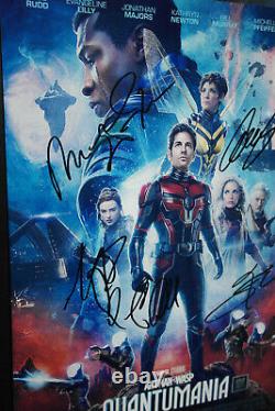 Cast Autographed Poster Ant-Man and the Wasp Quantumania Paul Rudd + COA
