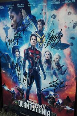 Cast Autographed Poster Ant-Man and the Wasp Quantumania Paul Rudd + COA