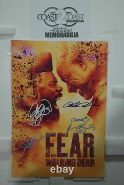 Cast Autographed Poster Fear The Walking Dead Lennie James & More + COA Act