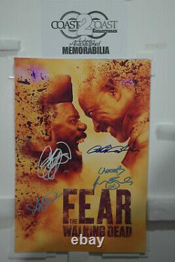 Cast Autographed Poster Fear The Walking Dead Lennie James & More + COA Act