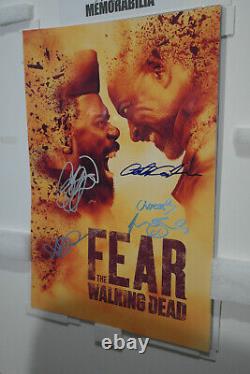 Cast Autographed Poster Fear The Walking Dead Lennie James & More + COA Act