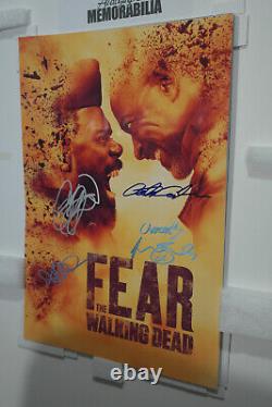 Cast Autographed Poster Fear The Walking Dead Lennie James & More + COA Act