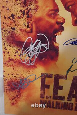 Cast Autographed Poster Fear The Walking Dead Lennie James & More + COA Act