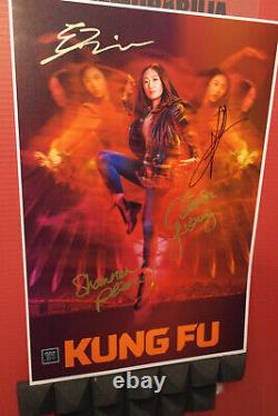 Cast Autographed Poster Kung Fu Ludi Lin, Olivia Liang 13x19 + COA