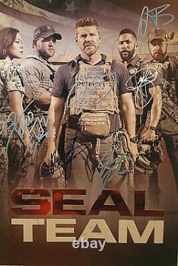 Cast Autographed Poster Seal Team David Boreanaz 13x19 + COA