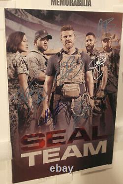 Cast Autographed Poster Seal Team David Boreanaz 13x19 + COA