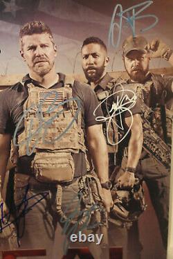 Cast Autographed Poster Seal Team David Boreanaz 13x19 + COA