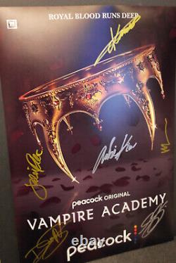 Cast Autographed Poster T. V Series Vampire Academy 13x19 + COA