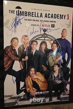 Cast Autographed Poster The Umbrella Academy Netflix Series 13x19 + COA