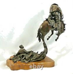 Cast Bronze Sculpture THE RUDE AWAKENING by H. CLAY DAHLBERG. Signed. 16/25 1982