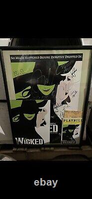 Cast Signed 2013 Walker Jones Wicked Poster Windo. (See descript make Offer)