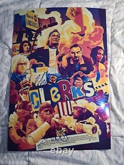 Cast Signed Clerks 3 2022 Sdcc Exclusive Movie Poster Kevin Smith View Askew