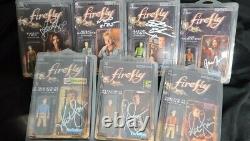 Cast Signed Firefly ReAction Figures Nathan Fillion x3 Alan Tudyk Autograph