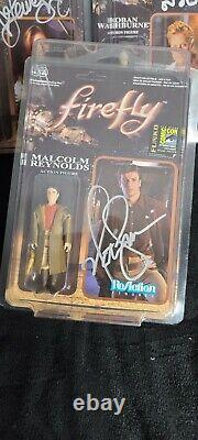 Cast Signed Firefly ReAction Figures Nathan Fillion x3 Alan Tudyk Autograph