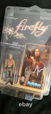 Cast Signed Firefly ReAction Figures Nathan Fillion x3 Alan Tudyk Autograph