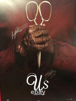 Cast Signed Framed World Premier Jordan Peele US Original Poster Nice Bonus Rare