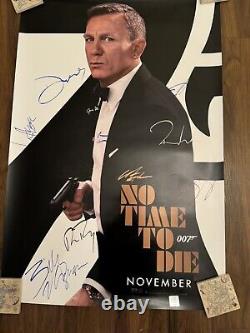 Cast Signed James Bond No Time To Die, 27x40, COA 50 Of 50
