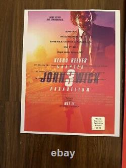 Cast Signed John Wick Chapter 3 27x40 Movie Poster Keanu Reeves COA 30 Of 50