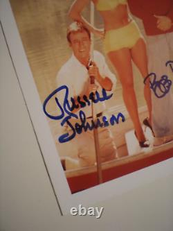 Cast Signed Photo Gilligan's Island-dawn Wells-bob Denver & Russell Johnson -jsa