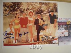 Cast Signed Photo Gilligan's Island-dawn Wells-bob Denver & Russell Johnson -jsa