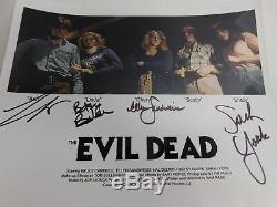 Cast Signed THE EVIL DEAD Classic Horror Movie Photo Bruce Campbell Autograph