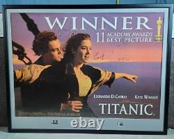 Cast Signed Titanic Movie Poster- Cameron, DiCaprio, Winslet, Zane- Framed