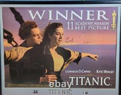 Cast Signed Titanic Movie Poster- Cameron, DiCaprio, Winslet, Zane- Framed