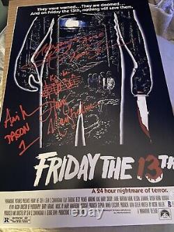 Cast signed friday the 13th poster