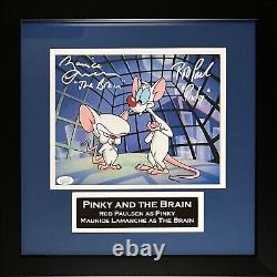 Cast signed inscribe Pinky and The Brain 8x10 photo framed JSA Paulsen LaMarche
