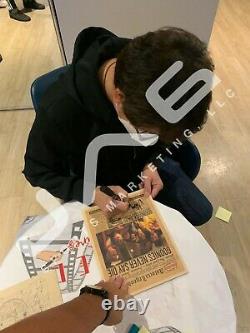 Cast signed inscribed Newsprint The Goonies JSA Feldman Astin Choen KeQuan Green