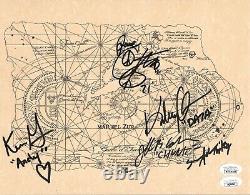 Cast signed inscribed The Goonies Map JSA PSA Feldman Astin Choen KeQuan Green