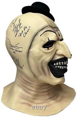 Cast signed inscribed The Terrifier mask JSA Thornton LaVera Leone Voysey Fullam