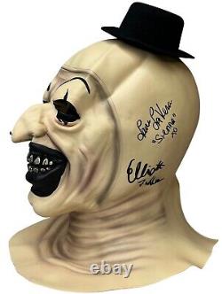 Cast signed inscribed The Terrifier mask JSA Thornton LaVera Leone Voysey Fullam