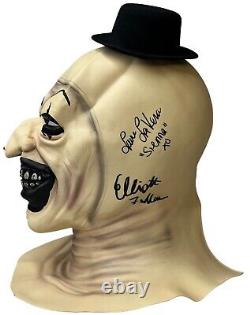 Cast signed inscribed The Terrifier mask JSA Thornton LaVera Leone Voysey Fullam