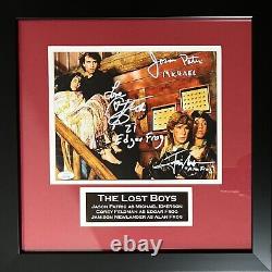 Cast signed inscribed framed 8x10 photo The Lost Boys Feldman Patric Newlander