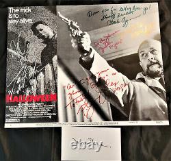 Cast signed the original 1st Halloween movie vintage lobby card 7 signatures PSA