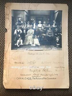 Cavalcade Cast Signed Poster Photograph Clive Brook Una O'Connor 1933 Movie RARE