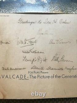 Cavalcade Cast Signed Poster Photograph Clive Brook Una O'Connor 1933 Movie RARE