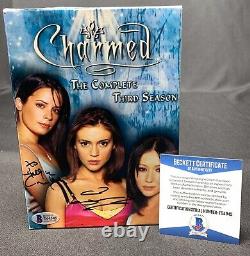 Charmed Cast Signed DVD Alyssa Milano, Shannon Doherty, Holly Marie Combs BAS