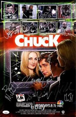 Chuck Cast Signed Autographed 11X17 Poster 10 Autos Levi McPartlin JSA XX29867
