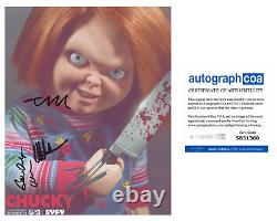 Chucky Cast Signed 8x10 Photo Horror Syfy TV Series Zackary Arthur +3 ACOA COA