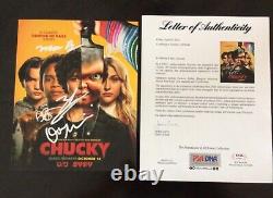 Chucky Series Cast Signed Photo Alyvia Alyn Lind Don Mancini Zackary Arthur Psa