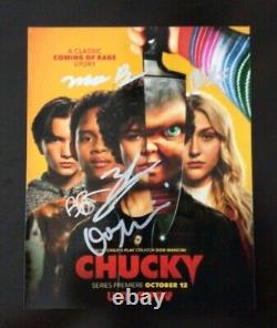 Chucky Series Cast Signed Photo Alyvia Alyn Lind Don Mancini Zackary Arthur Psa