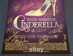 Cinderella Signed by Cast Broadway Musical Window Card 14x22