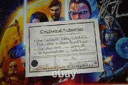 Clone Wars 4x Cast Signed Photo COA Matt Lanter, Katee Sackhoff, Ashley Eckstein