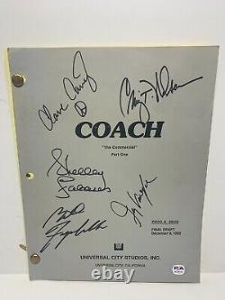Coach TV Show Cast Signed Script Craig T Nelson +4 PSA AL09101