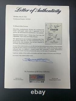 Coach TV Show Cast Signed Script Craig T Nelson +4 PSA AL09101