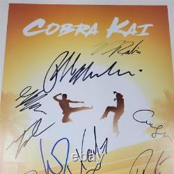 Cobra Kai Cast (14) signed 12x18 poster photo 14 autographs Beckett BAS LOA