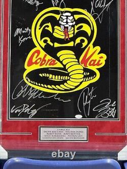 Cobra Kai Cast Signed Poster Macchio/Zabka/Shue/Kove/Mouser/List/MARIDUENA Jsa