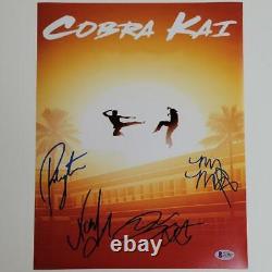 Cobra Kai Cast x4 signed 11x14 Photo List Mouser Bertrand (A) Beckett BAS COA
